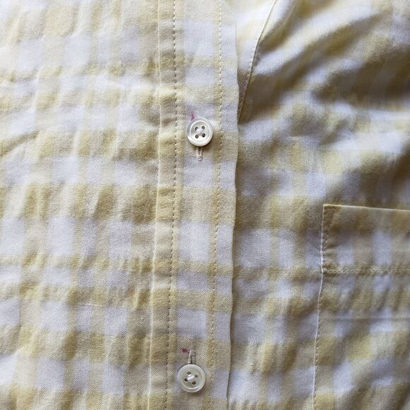 ATM Anthony Thomas Melillo Tissue Cotton Checkered Long Sleeve Blouse Shirt - Picture 10 of 11